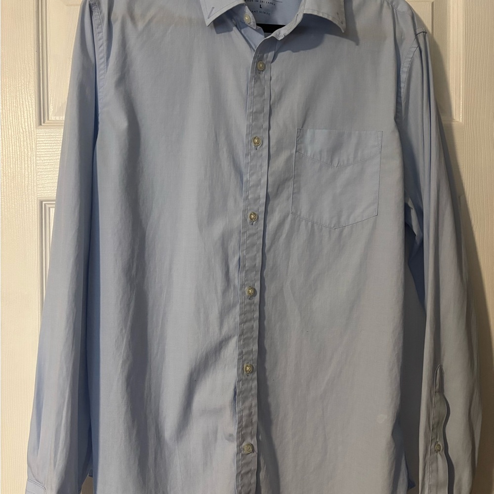 Banana Republic Men's Sky Blue Casual Button Down Shirt Large